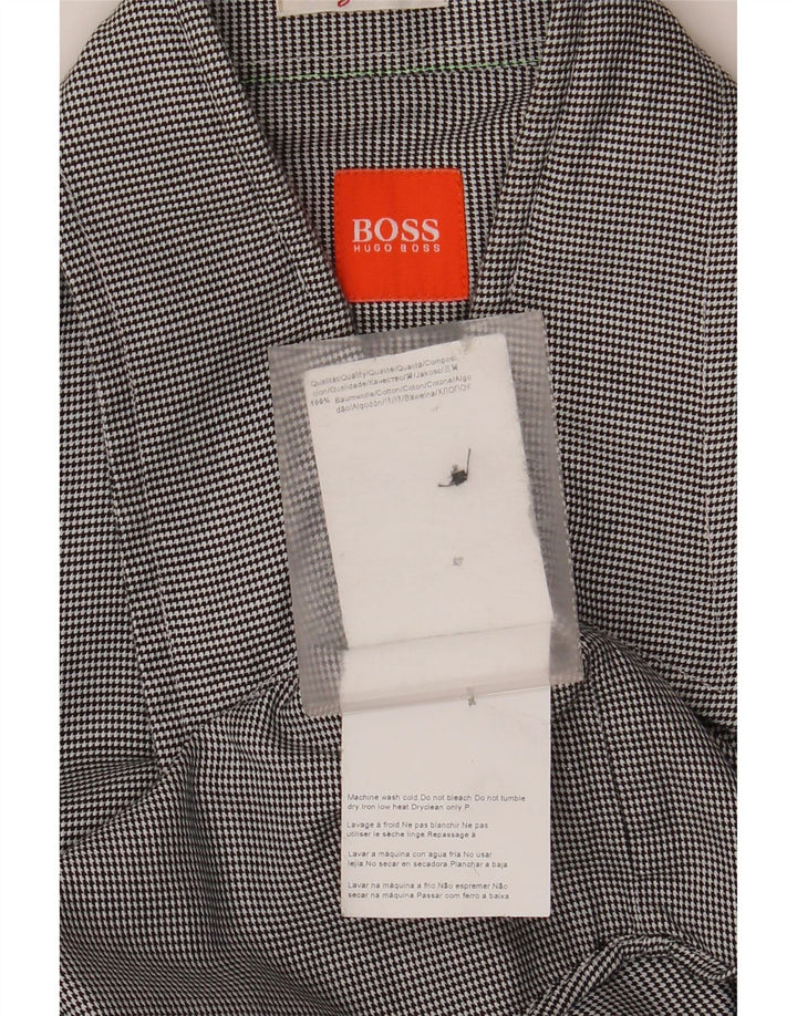 Cămașă pentru bărbați Hugo Boss, bumbac cu dungi mici, gri