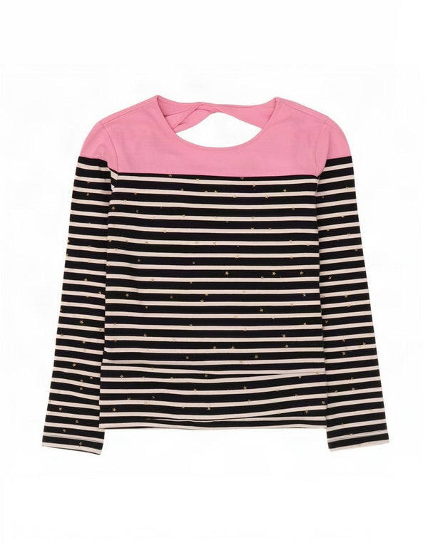 Top pentru femei Superdry cu mânecă lungă UK 12, mediu, bleumarin, bumbac cu dungi