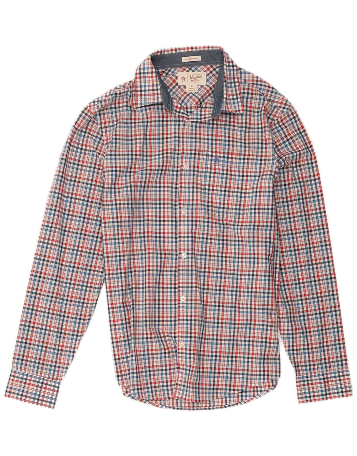 Cămașă pentru bărbați Penguin Heritage Slim Fit, bumbac mediu multicolor cu carouri
