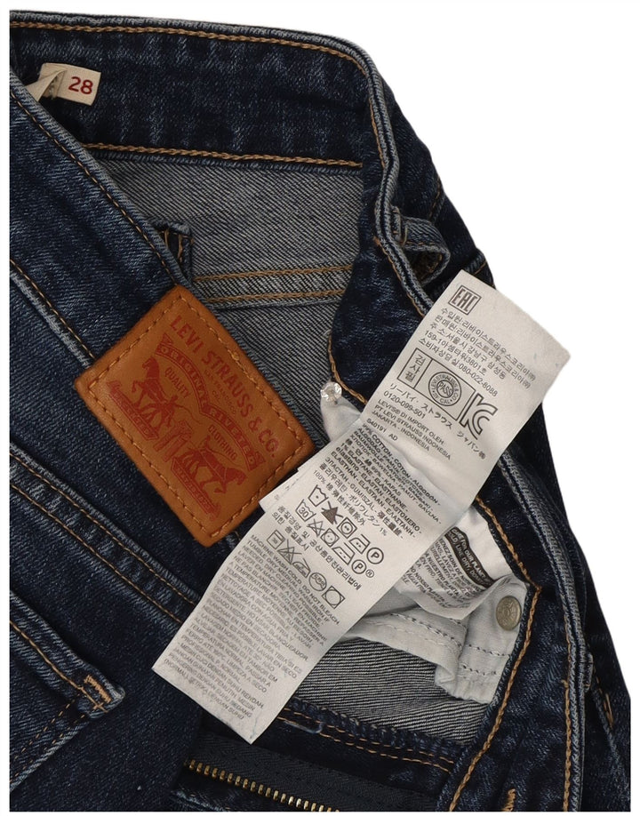 Blugi drepti pentru femei Levi's 714 W28 L26 bumbac bleumarin