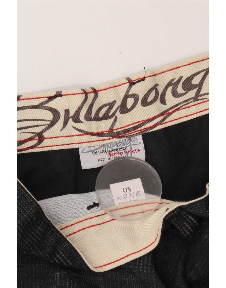 Pantaloni scurți chino pentru bărbați Billabong W40 XL, bumbac negru cu carouri