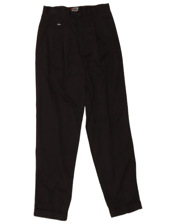 Vintage Mens Pegged Chino Trousers IT 46 Small W28 L33 Black Cotton