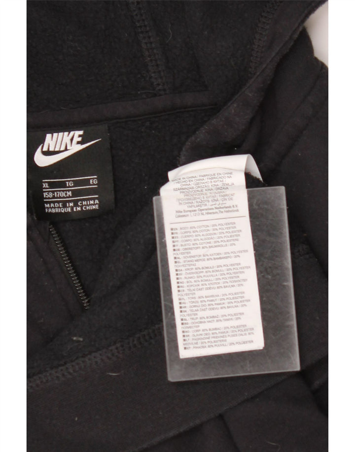 Pulover NIKE pentru băieți, cu fermoar, 13-14 ani, XL, bumbac negru