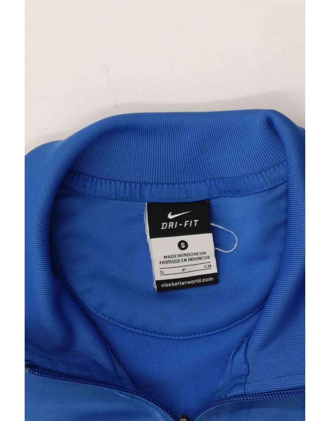 NIKE Mens Dri Fit Graphic Tracksuit Top Jacket Small Blue Colourblock Vintage Nike and Second-Hand Nike from Messina Hembry 