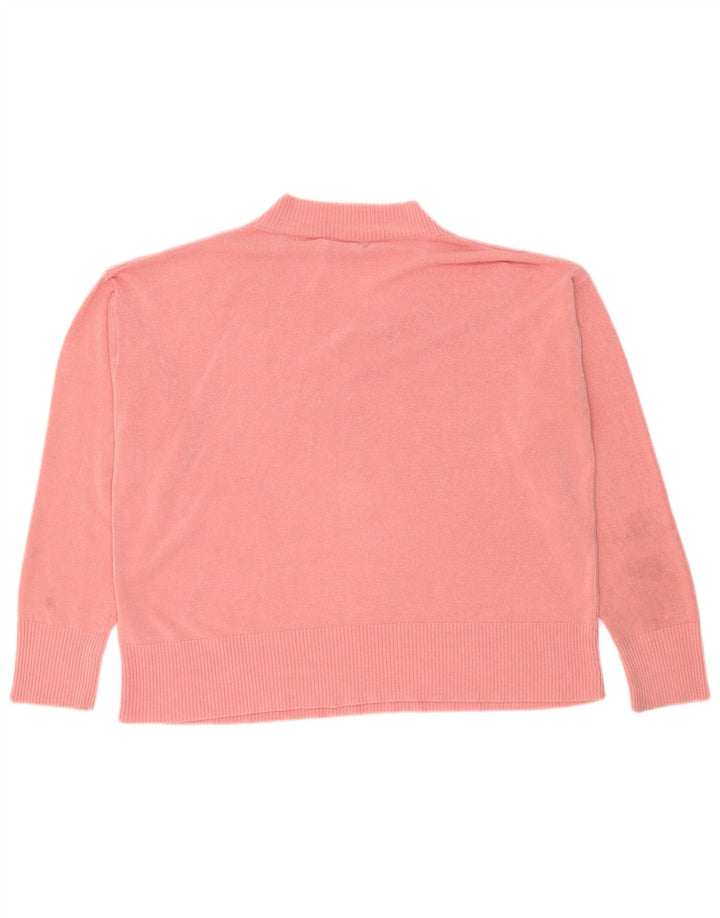 Pulover cu decolteu în V supradimensionat pentru femei Marks & Spencer UK 16 mare roz