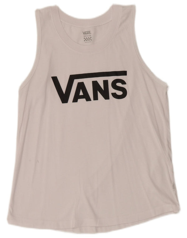 Top cu vestă grafică pentru femei VANS UK 12 Medium White