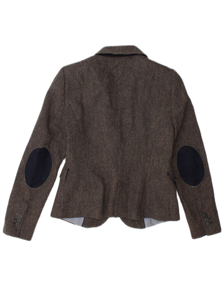 Sacou blazer pentru femei Zara, cu 1 nasture, UK 12, gri mediu, acetat în schemă
