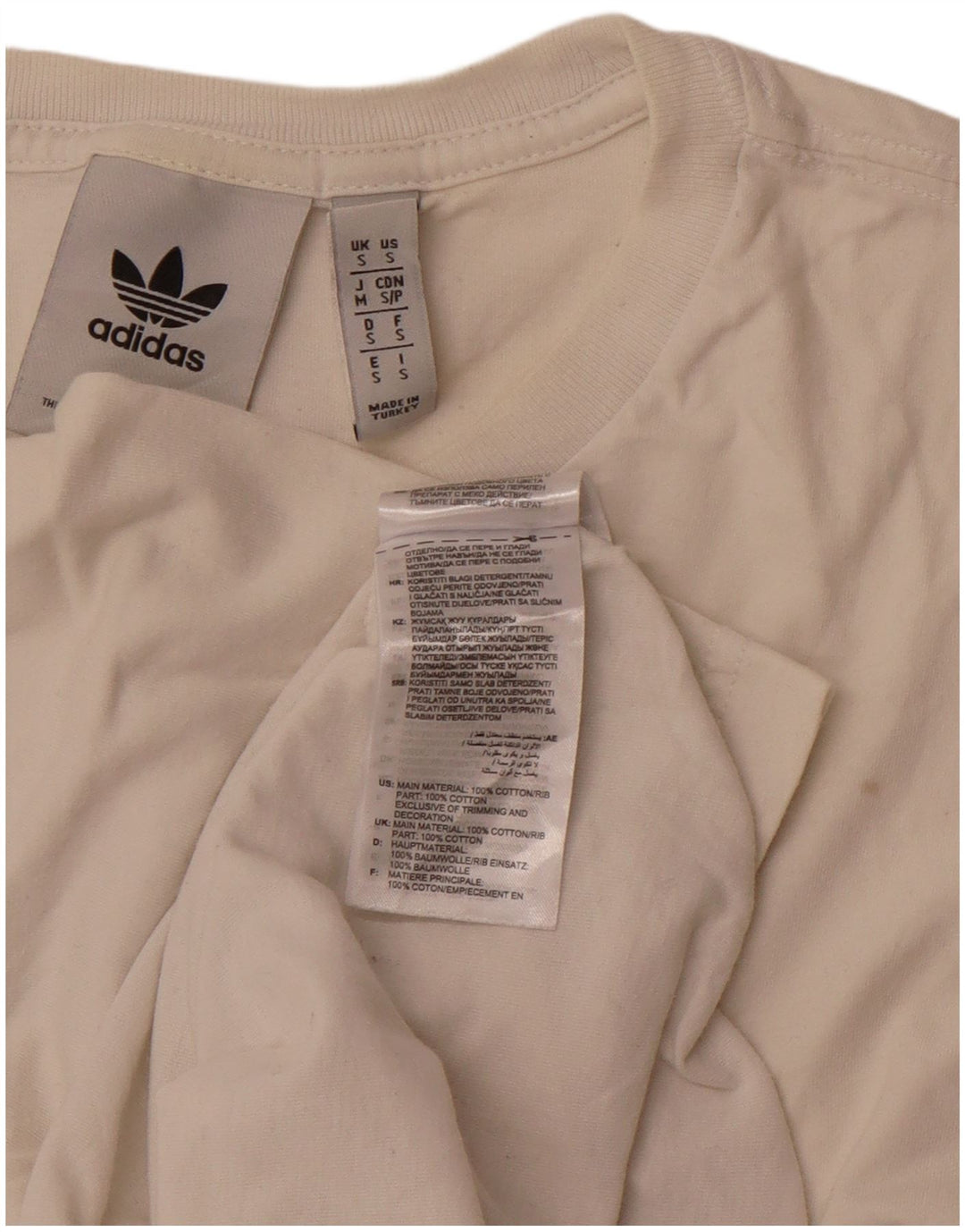Tricou pentru bărbați ADIDAS Top mic din bumbac alb