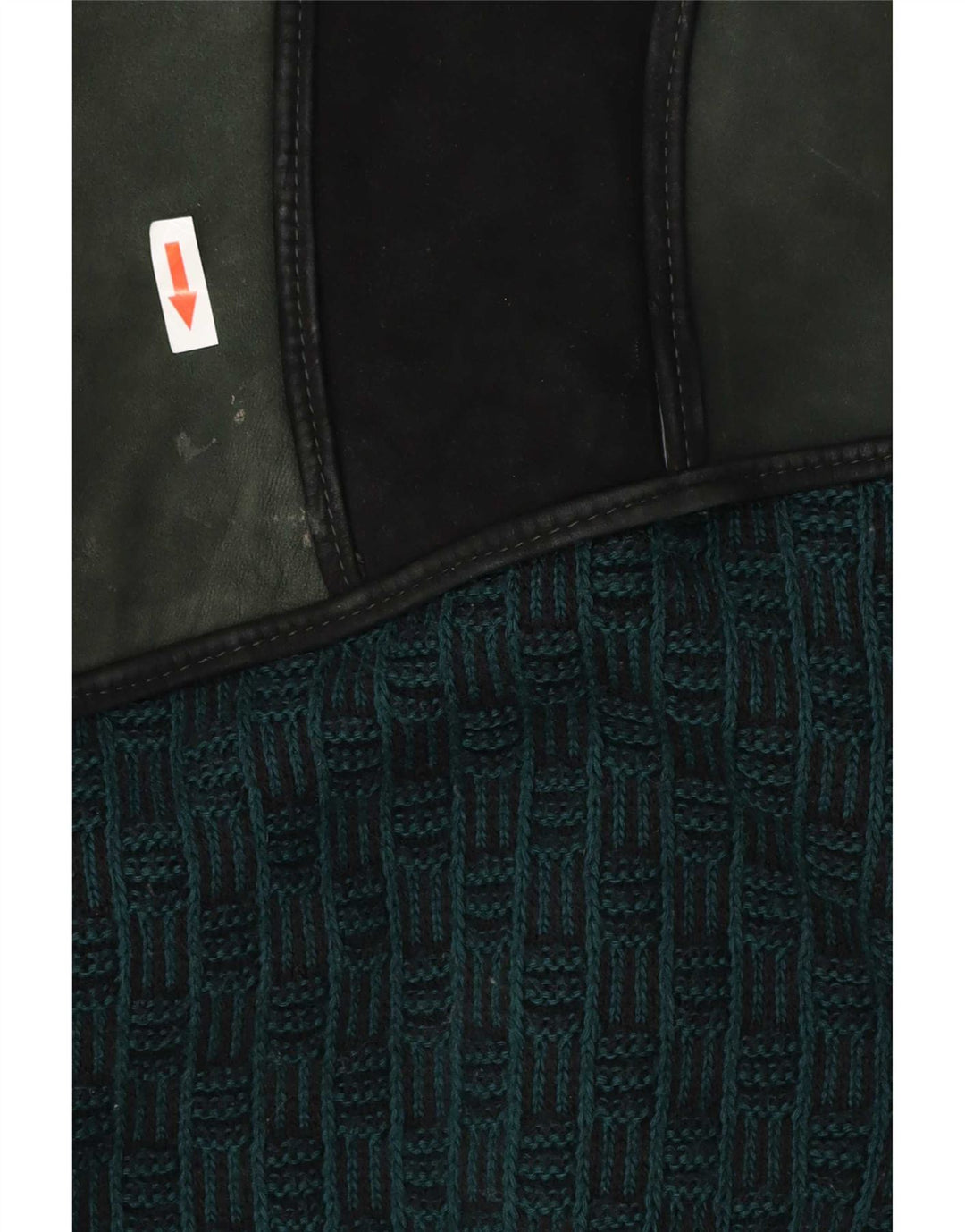 Jachetă de piele vintage pentru bărbați EU 52 XL verde Colorblock
