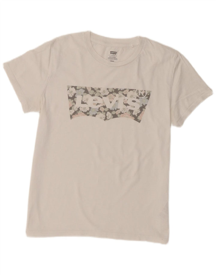 Tricou grafic Levi's pentru femei Top UK 12 Medium White Bumbac
