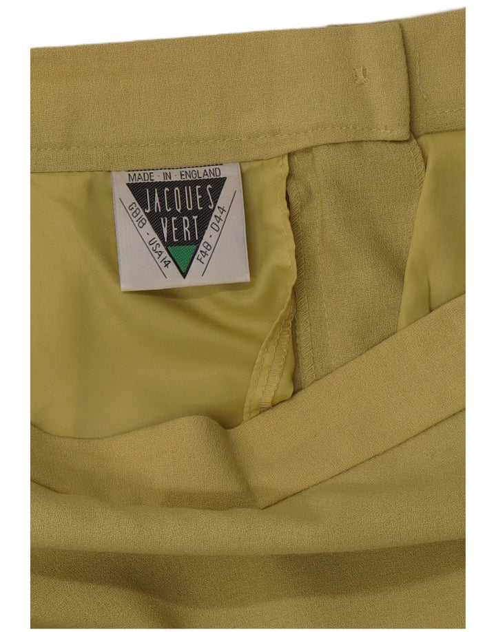 JAQUES VERT Fusta dreaptă Midi cu talie înaltă pentru femei UK 18 XL W33 Verde