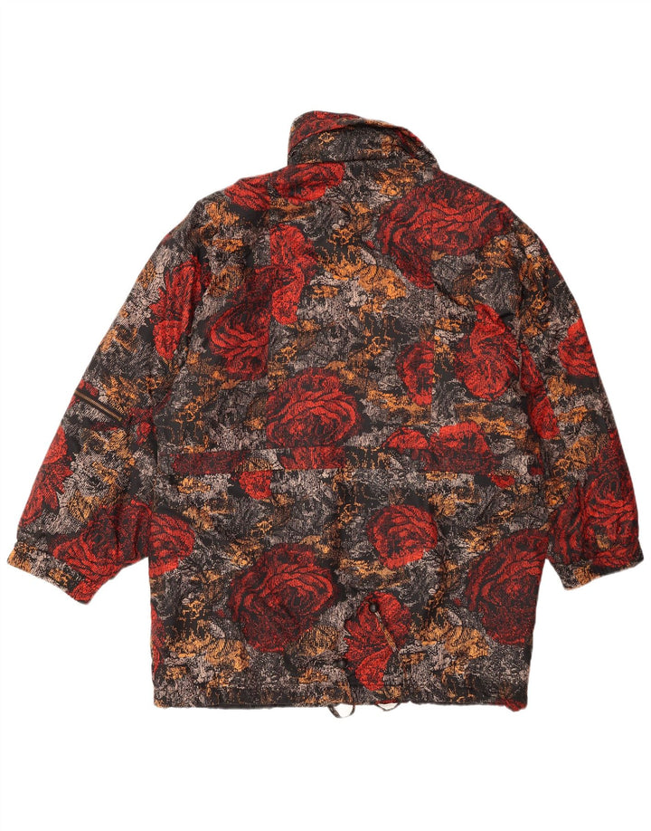 Jachetă de schi Vintage pentru femei EU 40 Poliester Floral Multicolor Mediu