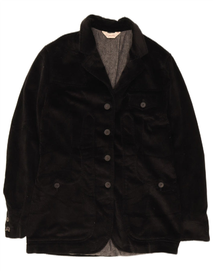 Jachetă pentru femei Capalbio din catifea cu 4 nasturi IT 44 bumbac mediu negru