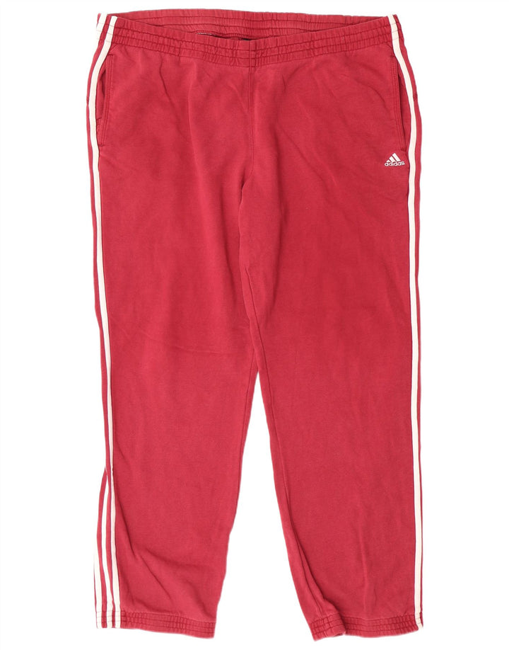 Pantaloni de trening ADIDAS pentru bărbați 2XL bumbac burgundă