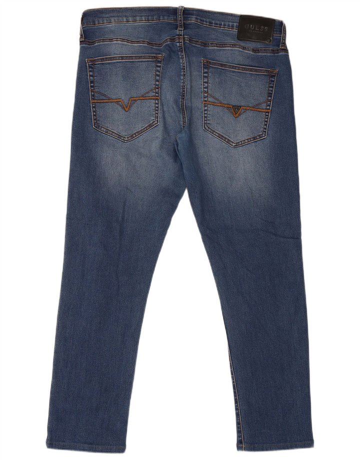 Blugi slim pentru bărbați Guess W36 L28 Bumbac albastru