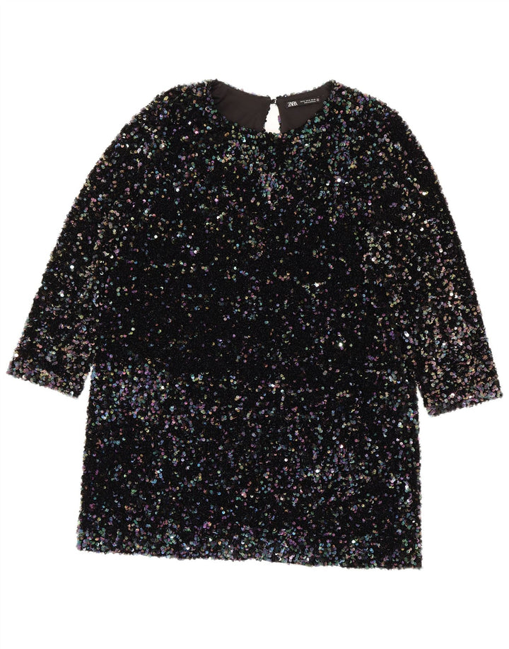Rochie pentru femei Zara cu maneci 3/4 cu paiete, poliester multicolor UK 18 XL