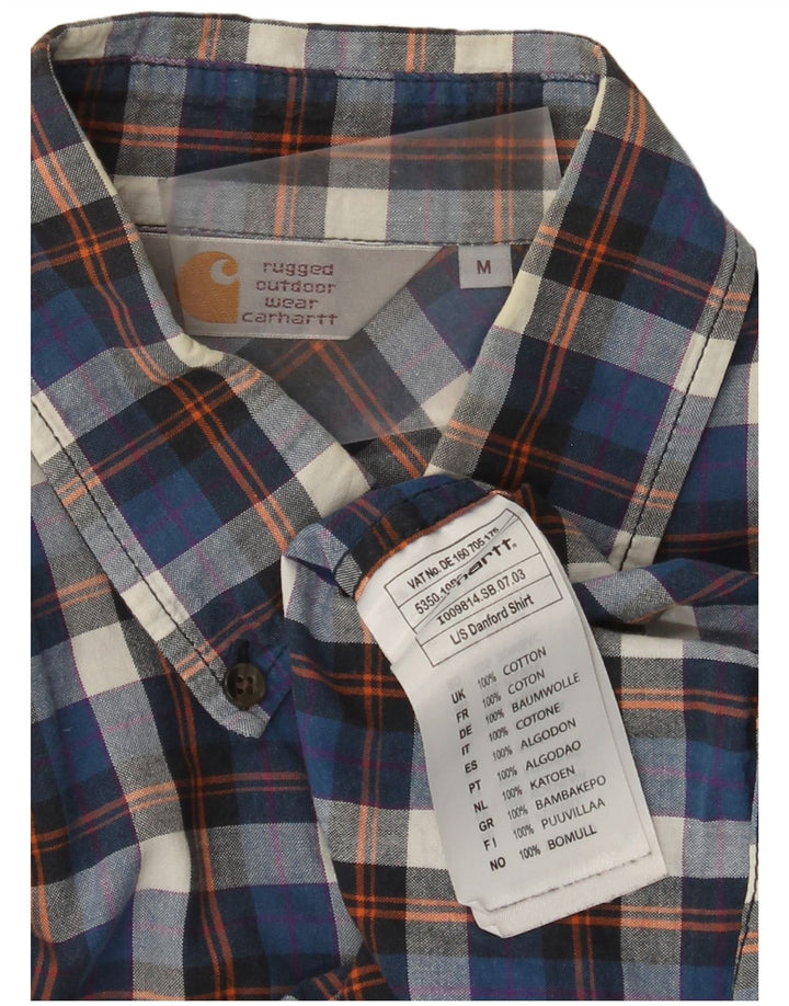 Cămașă pentru bărbați Carhartt, bumbac cu carouri albastru mediu