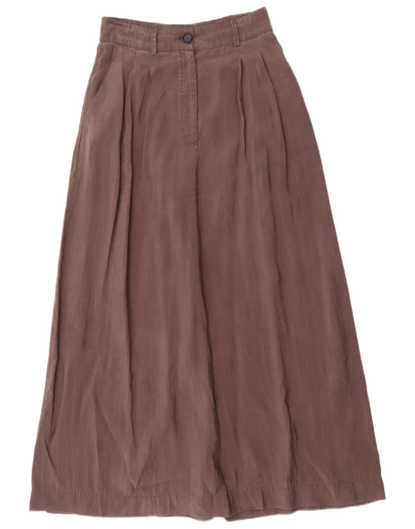 Pantaloni casual pentru femei cu talie înaltă Zara Mici L26 L26 Maro Lyocell
