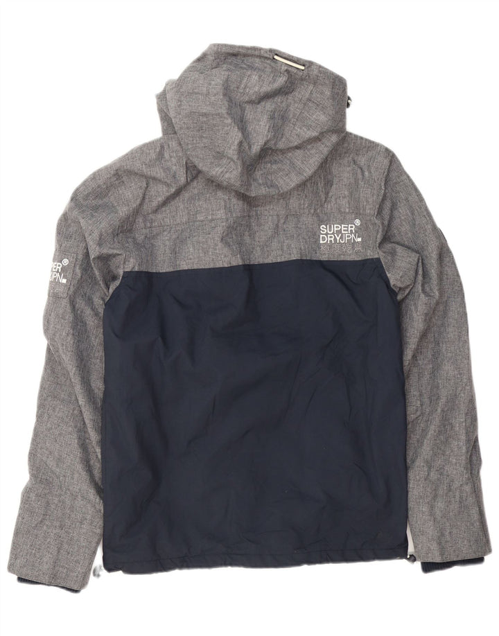 Jachetă de vânt cu glugă Superdry pentru bărbați UK 36, gri mic, color block