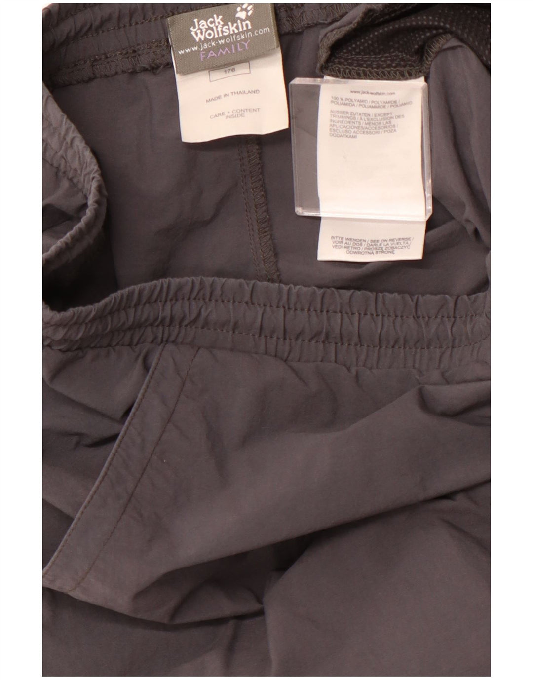 JACK WOLFSKIN Pantaloni scurți sport băieți 15-16 ani Gri Poliamidă