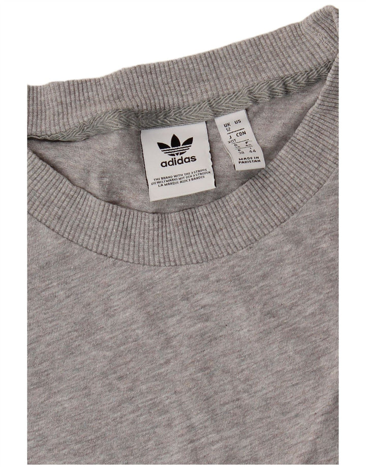 Tricou supradimensionat pentru femei Adidas UK 12 Medium Grey Flecked