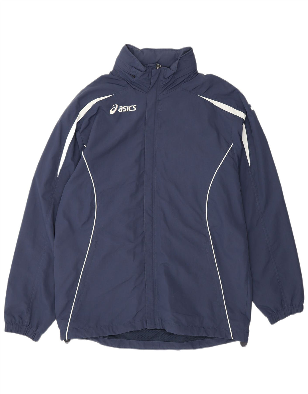 Jachetă de top pentru trening grafic ASICS pentru bărbați, mediu albastru bleumarin, color block