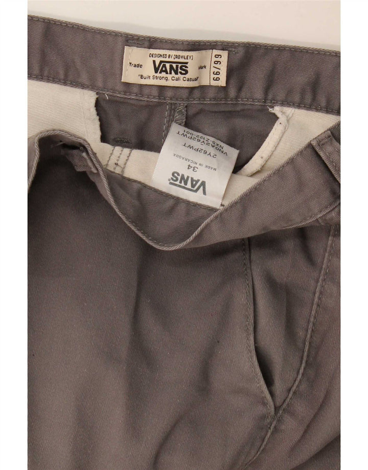 Pantaloni chino drepti pentru bărbați Vans W34 L33 bumbac gri