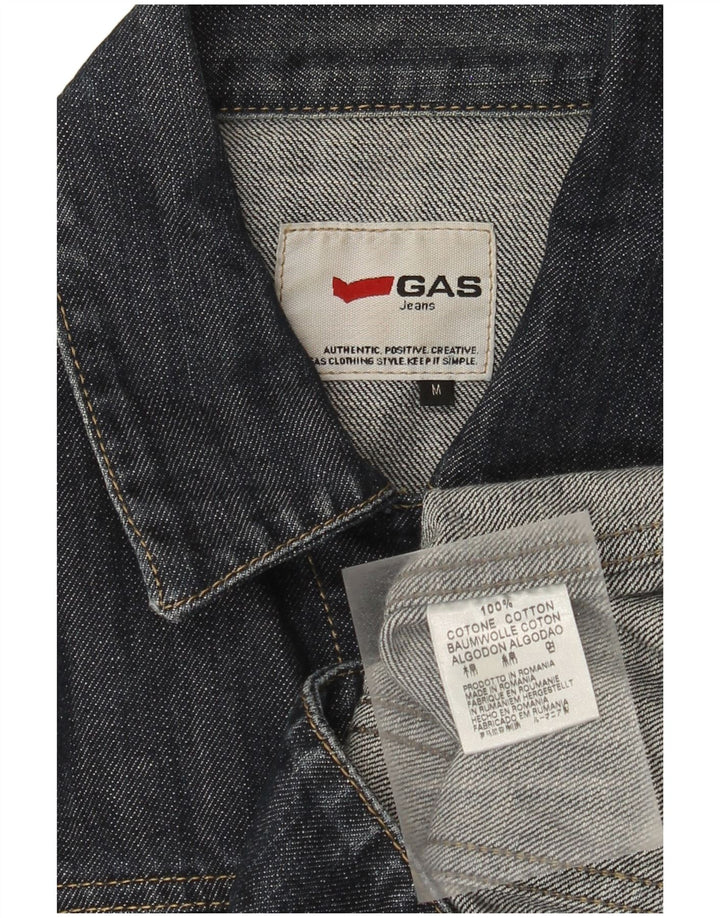 Jachetă de denim crop pentru femei Gas UK 12, bumbac mediu albastru bleumarin