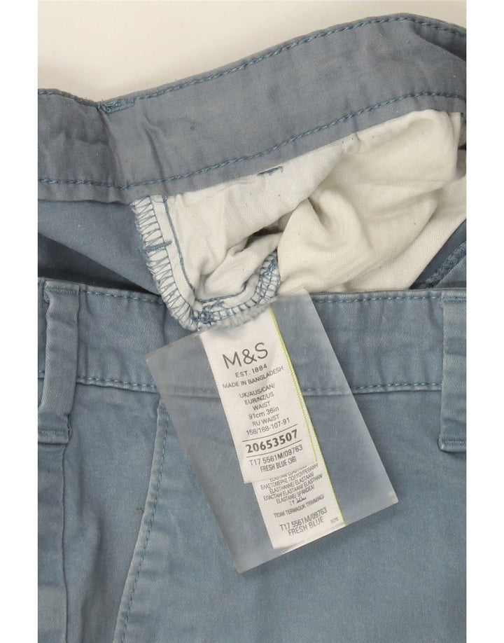 Pantaloni scurți chino pentru bărbați Marks & Spencer W36, mare, albastru, bumbac