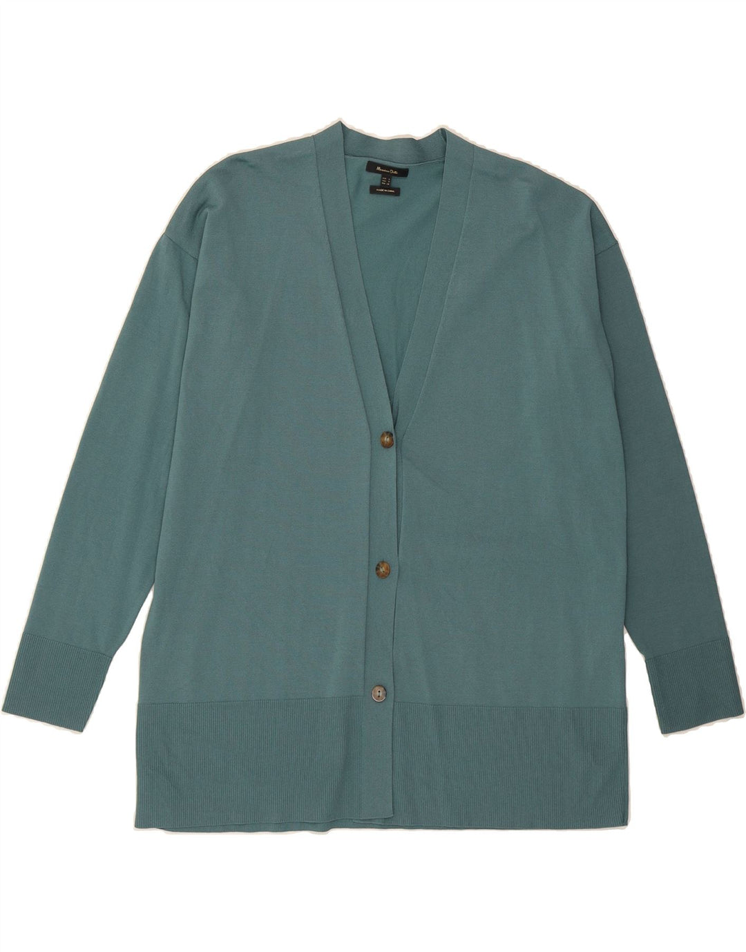 MASSIMO DUTTI Womens Oversized Cardigan Sweater UK 10 Small Green Viscose Vintage Massimo Dutti and Second-Hand Massimo Dutti from Messina Hembry 