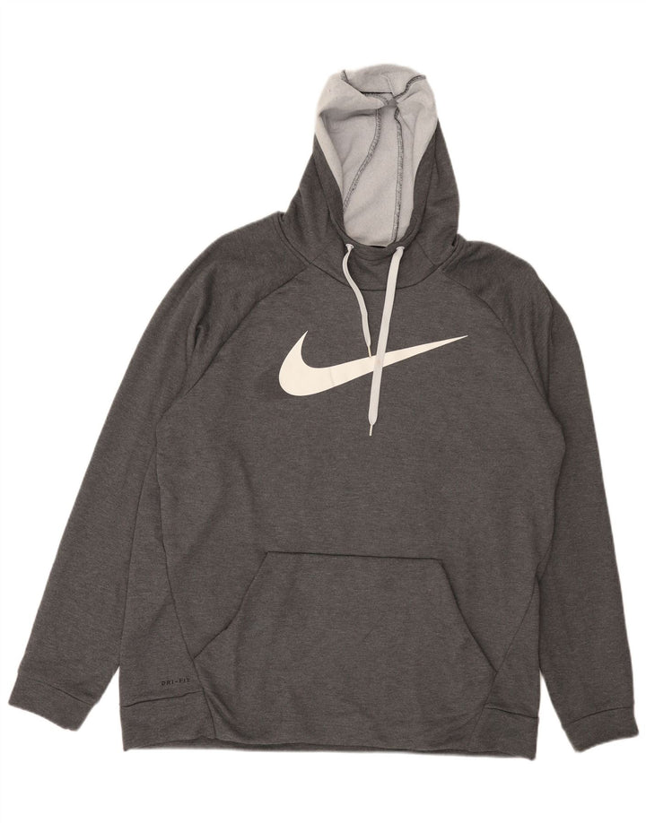 Pulover Nike Dri Fit Graphic pentru bărbați XL poliester gri
