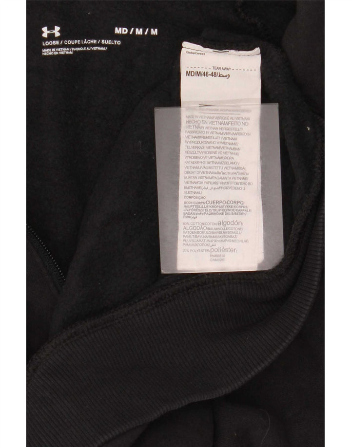 Pulover Under Armour pentru bărbați, cu fermoar, bumbac mediu negru