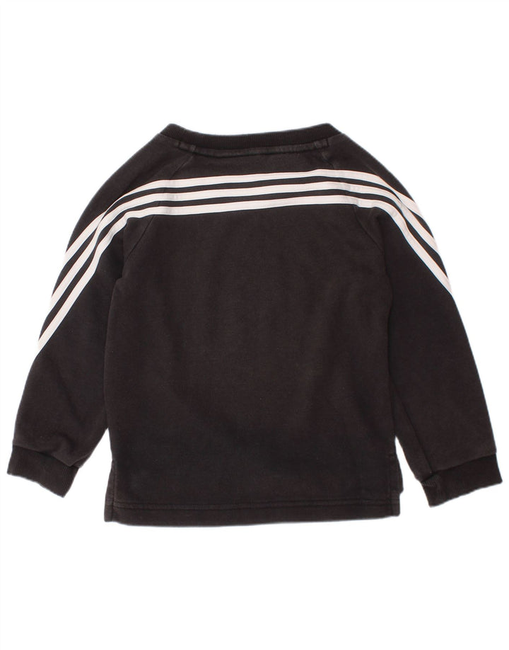 Pulover ADIDAS pentru bebelusi baieti 18-24 luni bumbac negru