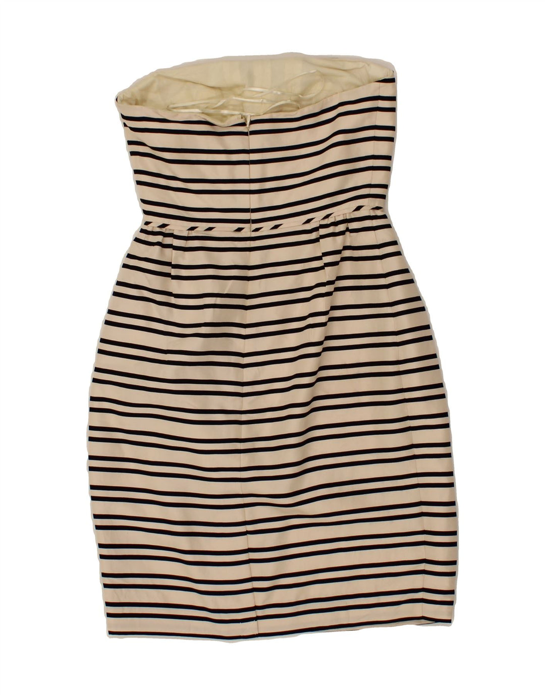 J. CREW Womens Strapless Dress US 0 XS Beige Striped Vintage J. Crew and Second-Hand J. Crew from Messina Hembry 