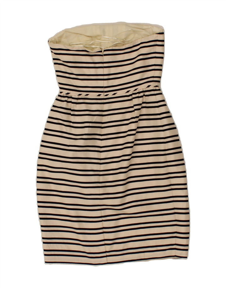J. CREW Womens Strapless Dress US 0 XS Beige Striped Vintage J. Crew and Second-Hand J. Crew from Messina Hembry 