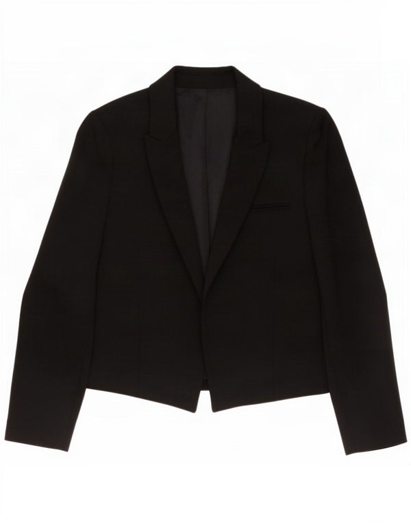 Jachetă Blazer deschisă pentru femei Zara UK 10 Poliester negru mic