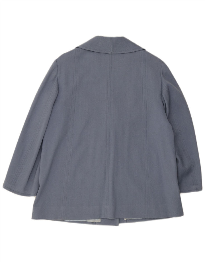 Blazer Vintage pentru femei cu 3 nasturi, UK 14, albastru mediu