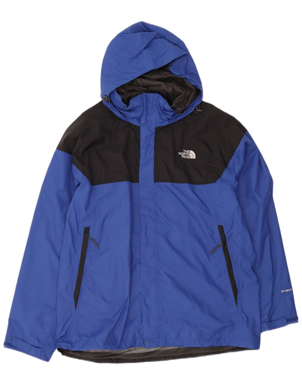 Jachetă de ploaie cu glugă The North Face pentru bărbați, UK 42 XL, albastru, bloc de culoare