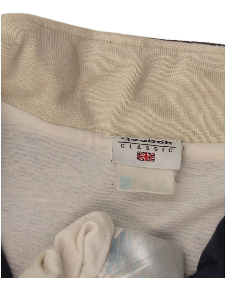 Jachetă de trening grafică Reebok pentru bărbați UK 42 XL Albastru Colorblock