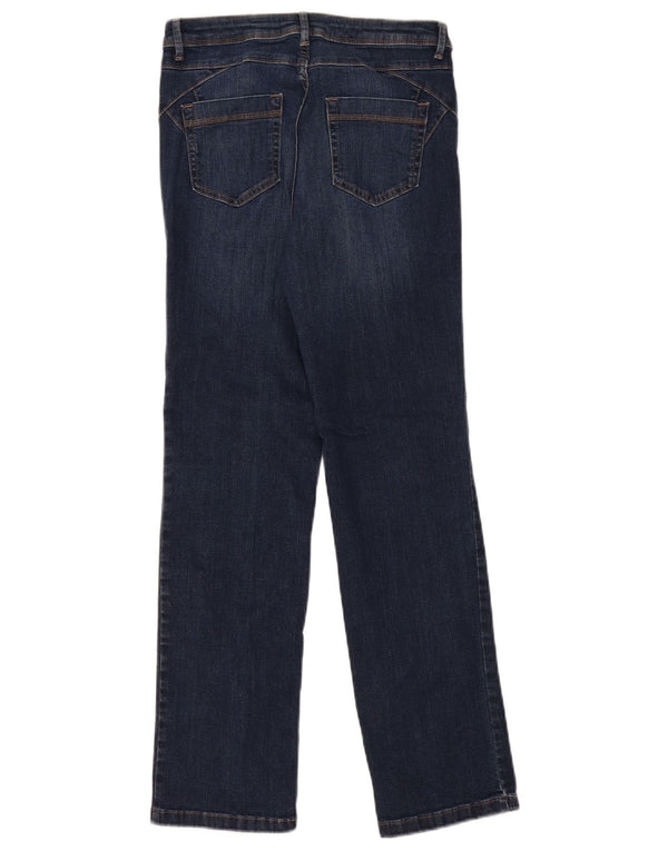 Blugi drepti pentru femei Marks & Spencer UK 10 mici W28 L28 bleumarin bumbac