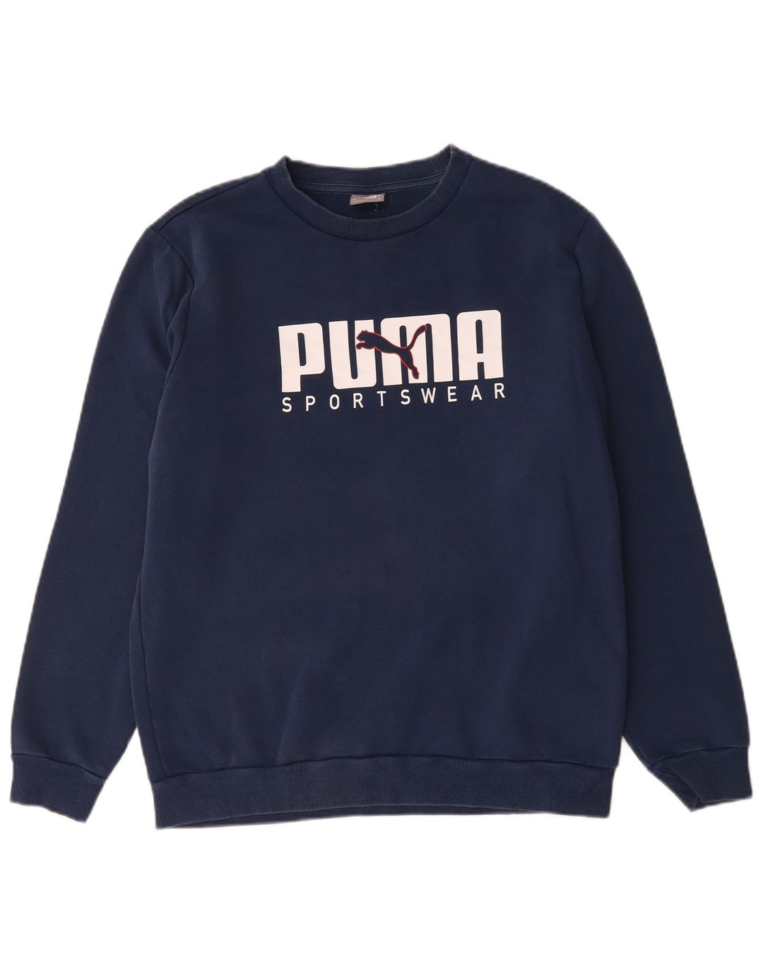 Hanorac grafic pentru bărbați Puma Pulover mediu din bumbac bleumarin