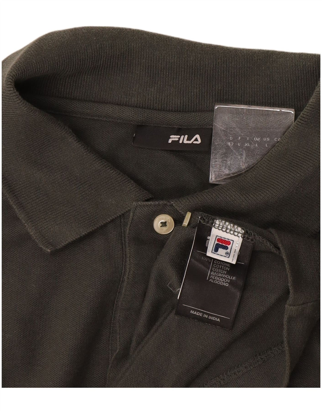 Tricou polo pentru bărbați FILA, mare, gri bumbac