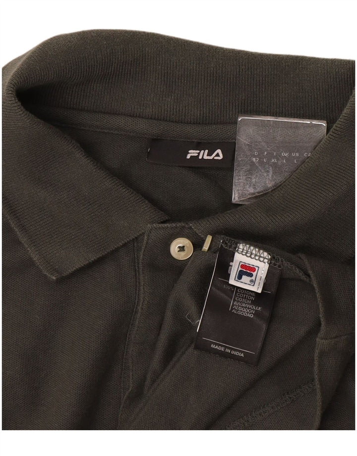 Tricou polo pentru bărbați FILA, mare, gri bumbac