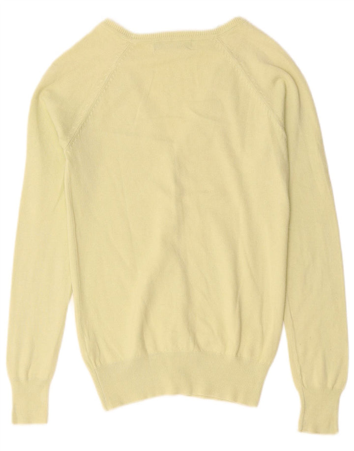 Pulover cardigan pentru femei ZARA UK 8 mic verde bumbac