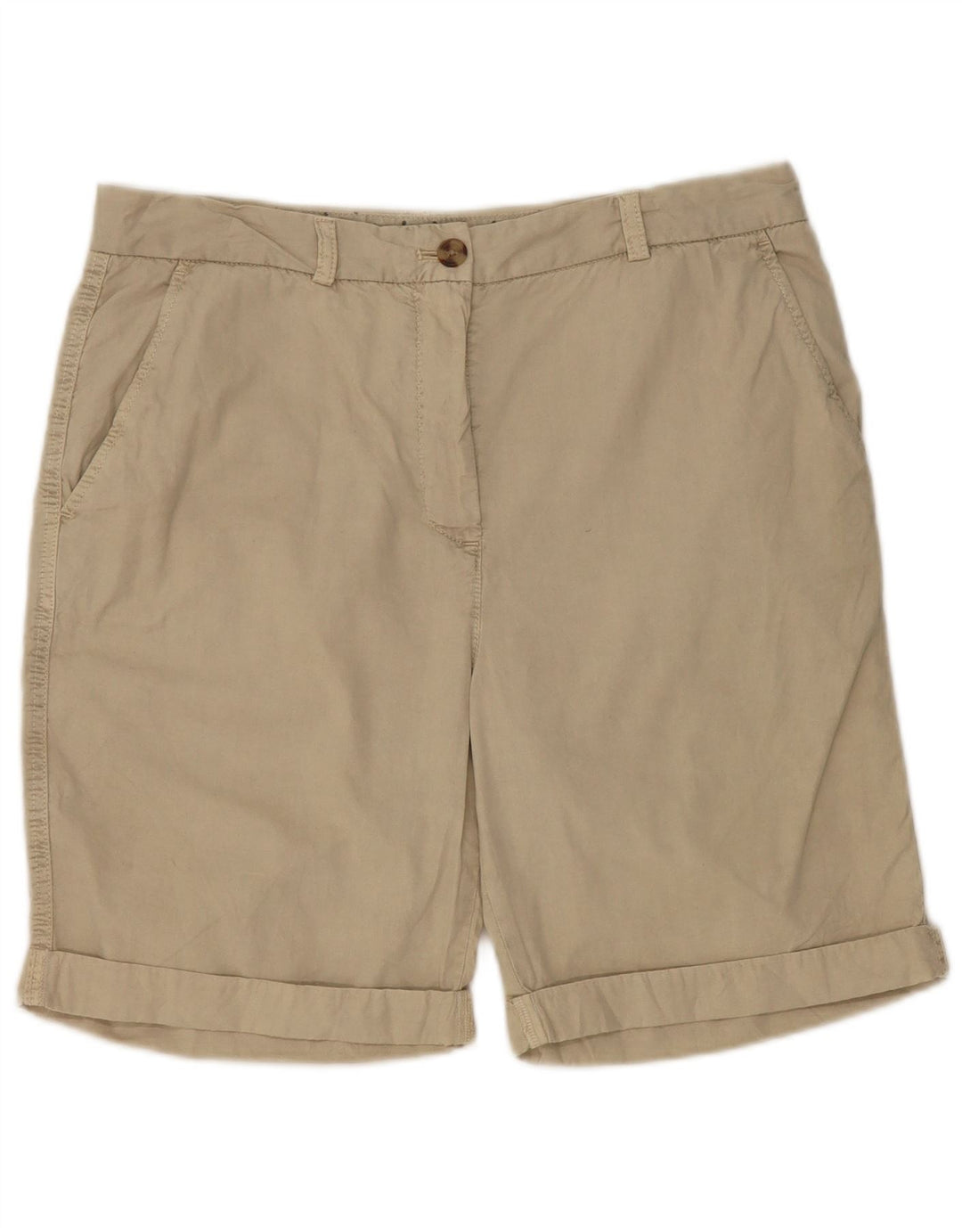 Pantaloni scurti chino pentru femei Marks & Spencer UK 12 Medium W32 Bej Bumbac