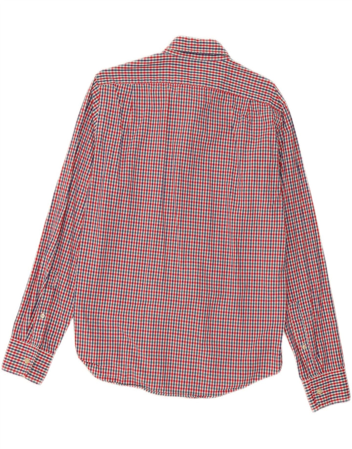 J. CREW Mens Slim Fit Shirt Medium Red Check Cotton Vintage J. Crew and Second-Hand J. Crew from Messina Hembry 