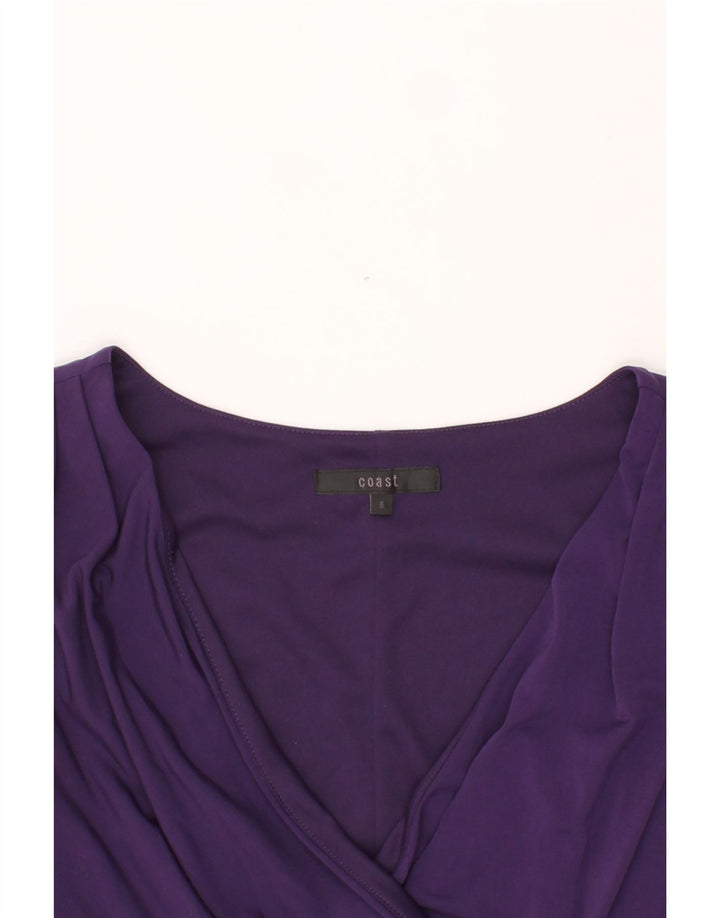COAST Womens Sleeveless Sheath Dress UK 8 Small  Purple Polyester Vintage Coast and Second-Hand Coast from Messina Hembry 