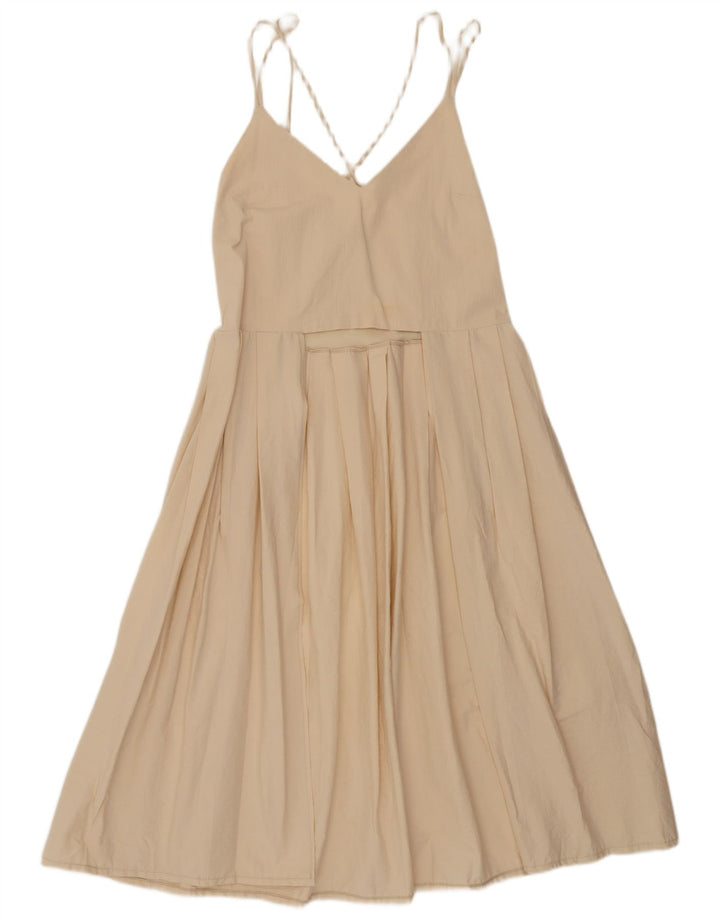 Rochie de soare pentru femei Zara UK 14 Medium Beige