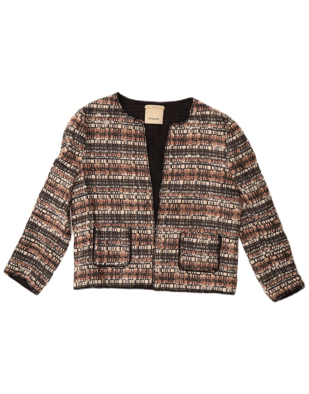 Jachetă Bolero pentru femei Pinko cu mâneci 3/4 UK 10, bumbac multicolor mic