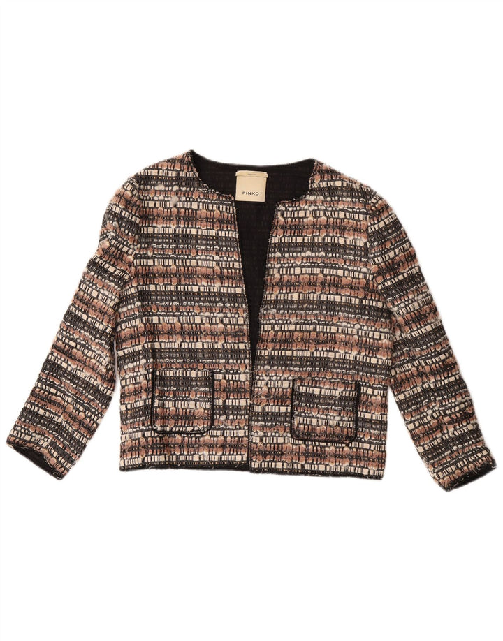 Jachetă Bolero pentru femei Pinko cu mâneci 3/4 UK 10, bumbac multicolor mic